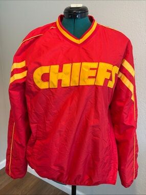 NFL Red and Yellow Chiefs Pullover Jacket